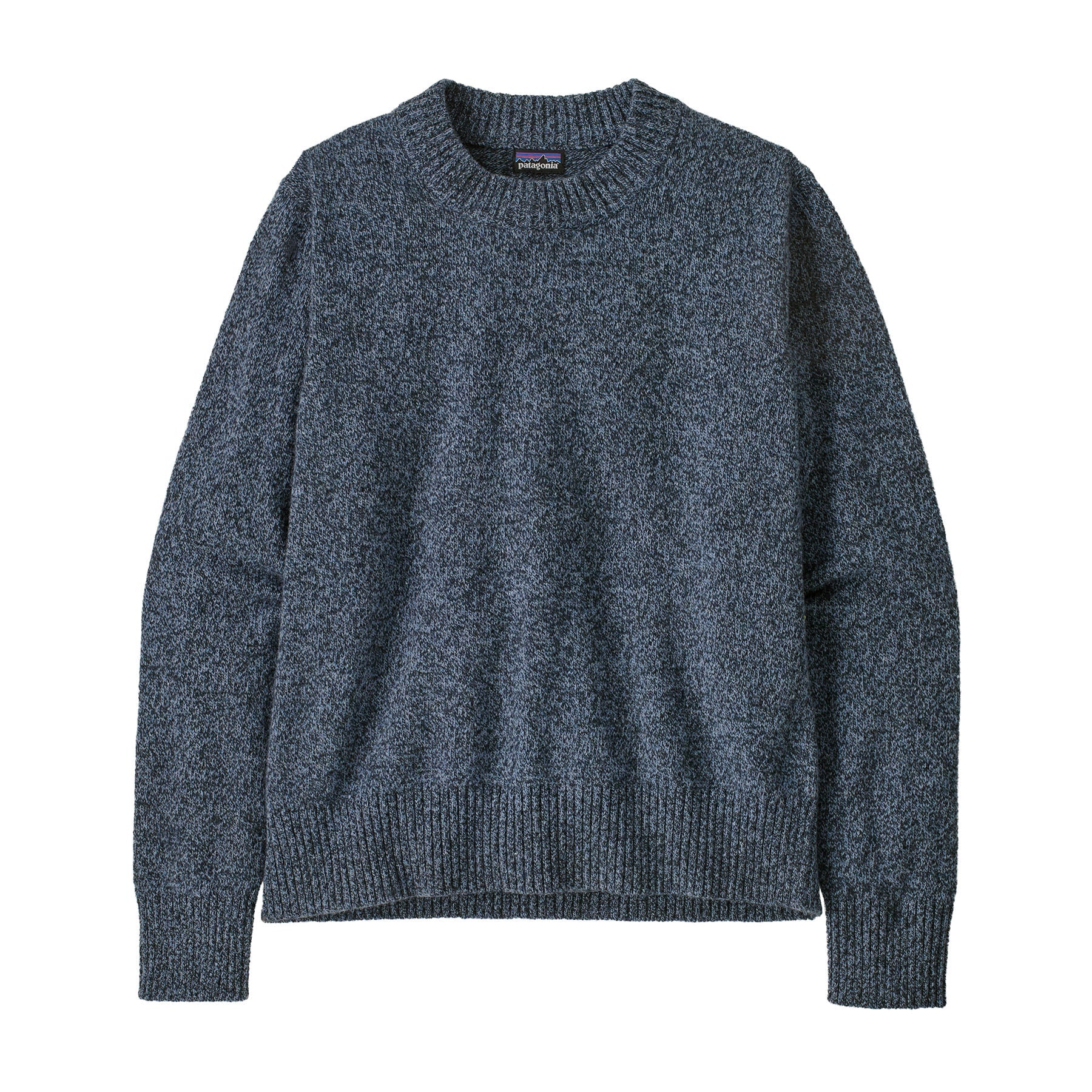 Women's Recycled Wool - Blend Crewneck Sweater in Dappled: Sunken Blue | Patagonia Bend
