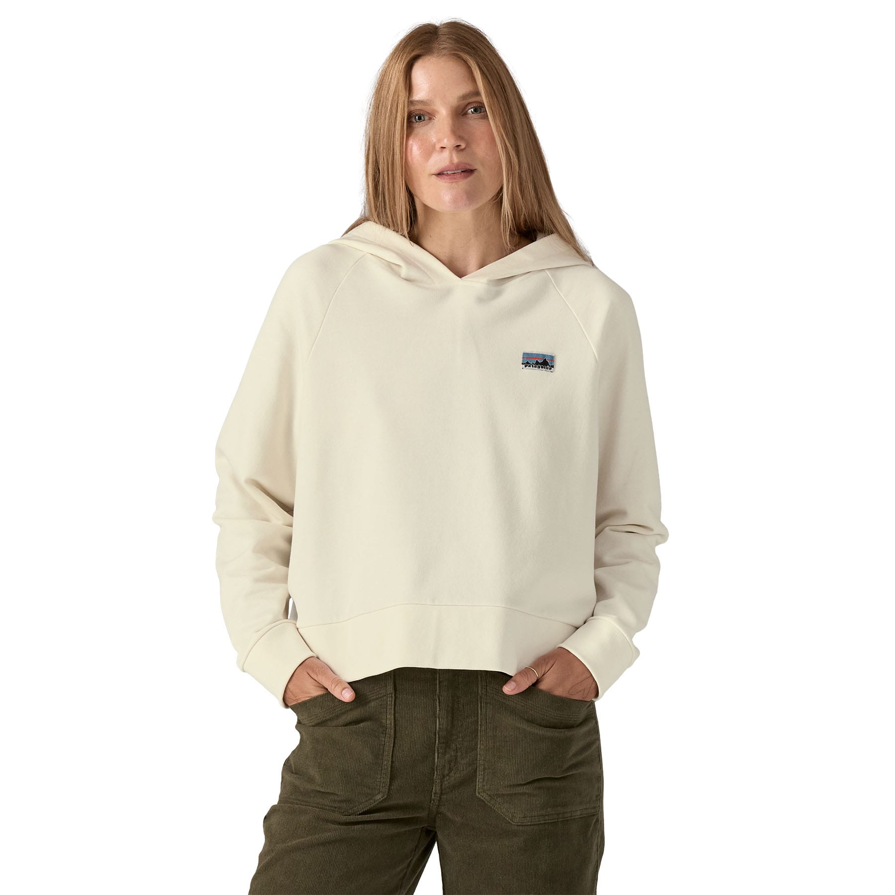 Women's Regenerative Organic Certified Cotton Essential Hoody in Wool White | Patagonia Bend
