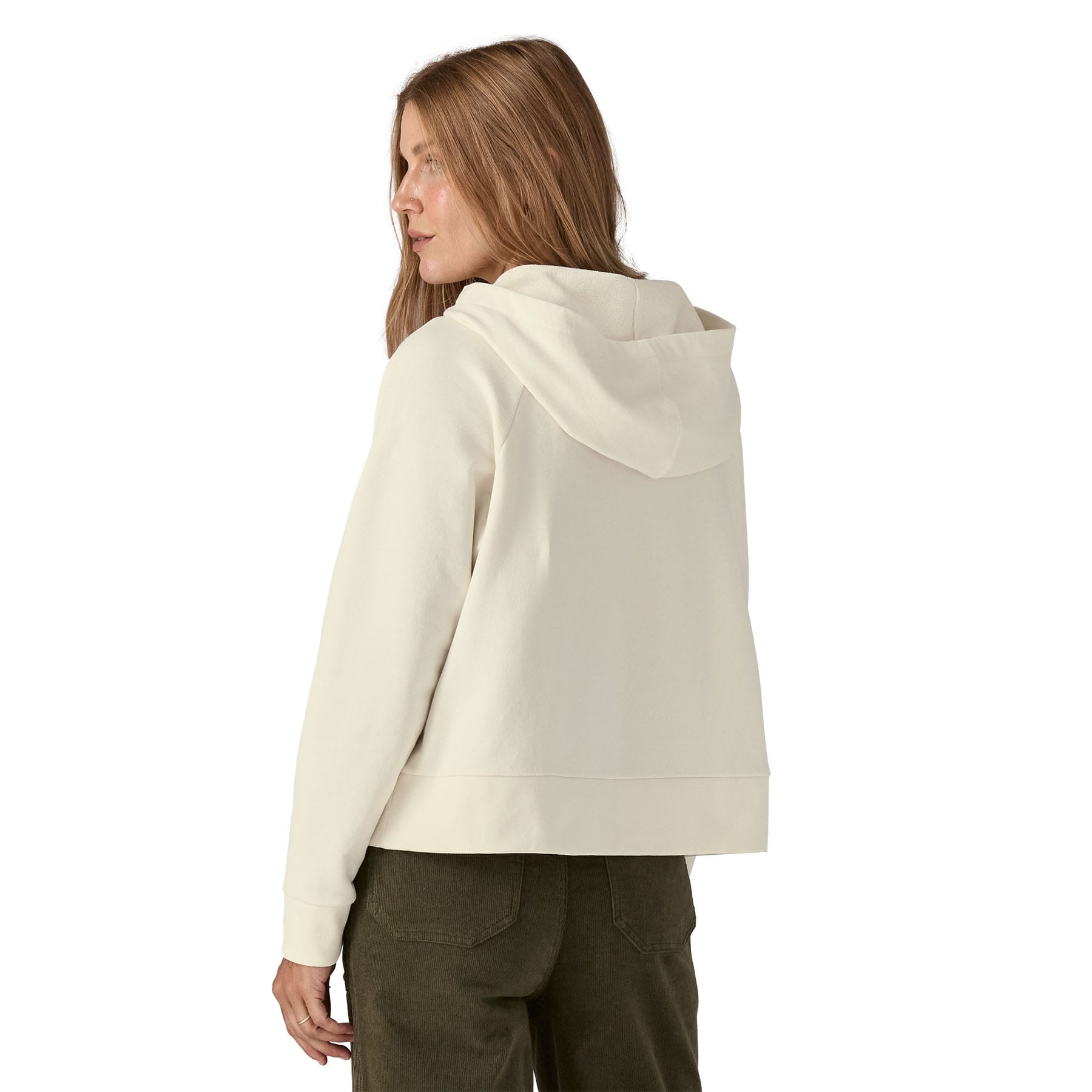 Women's Regenerative Organic Certified Cotton Essential Hoody in Wool White | Patagonia Bend