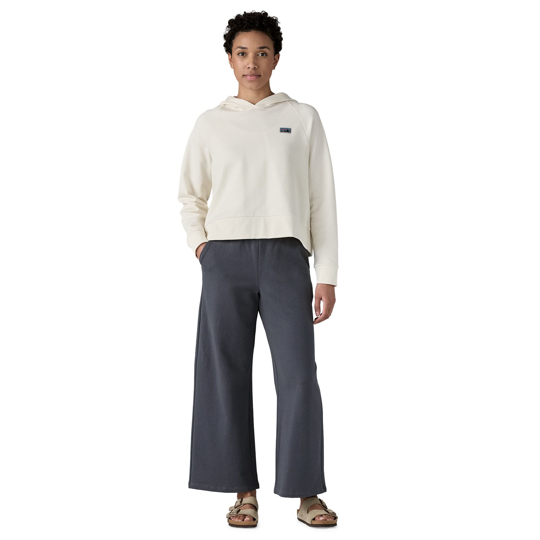 Women's Regenerative Organic Certified Cotton Essential Pants in Smolder Blue | Patagonia Bend