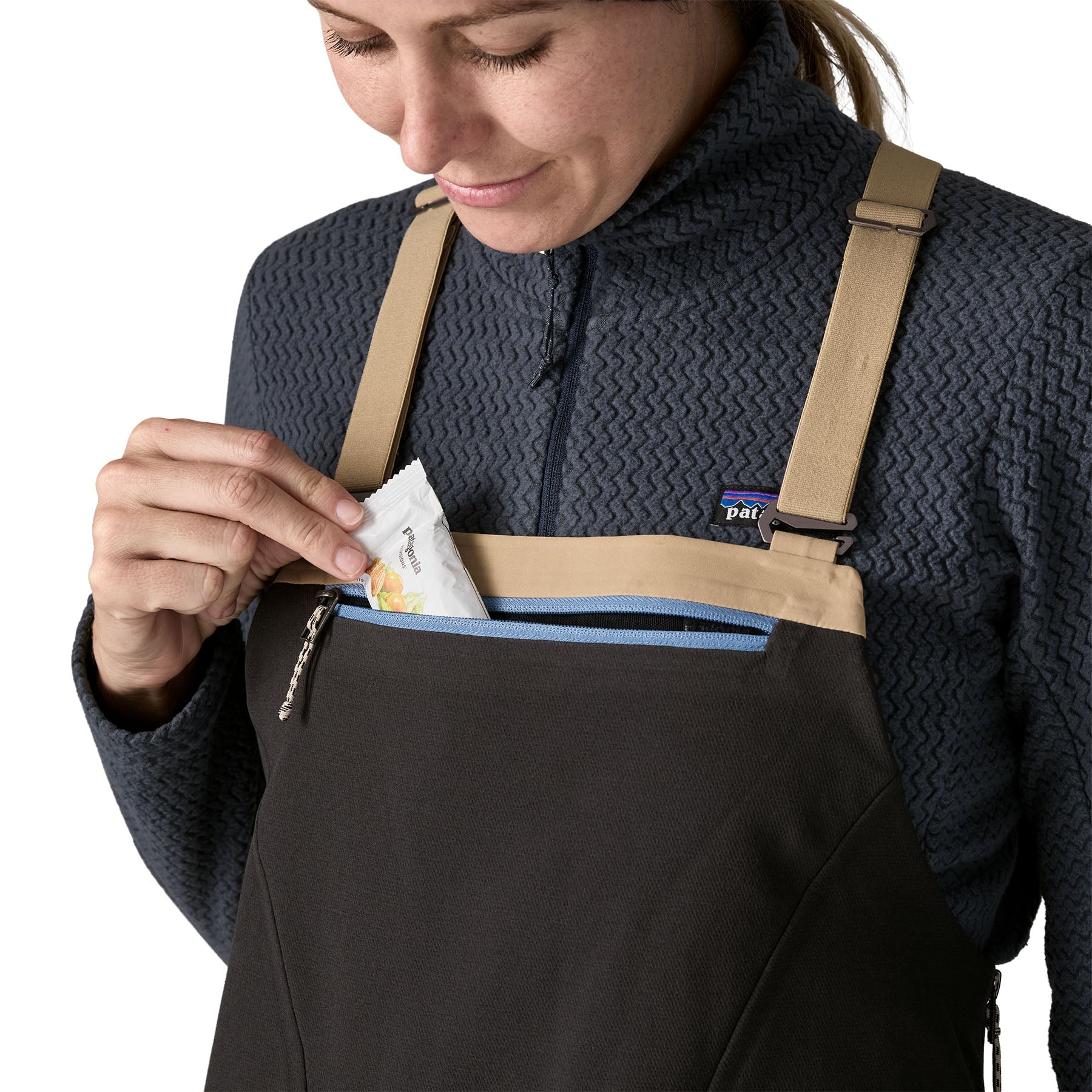 Women's Snowdrifter Bibs in Oar Tan | Patagonia Bend