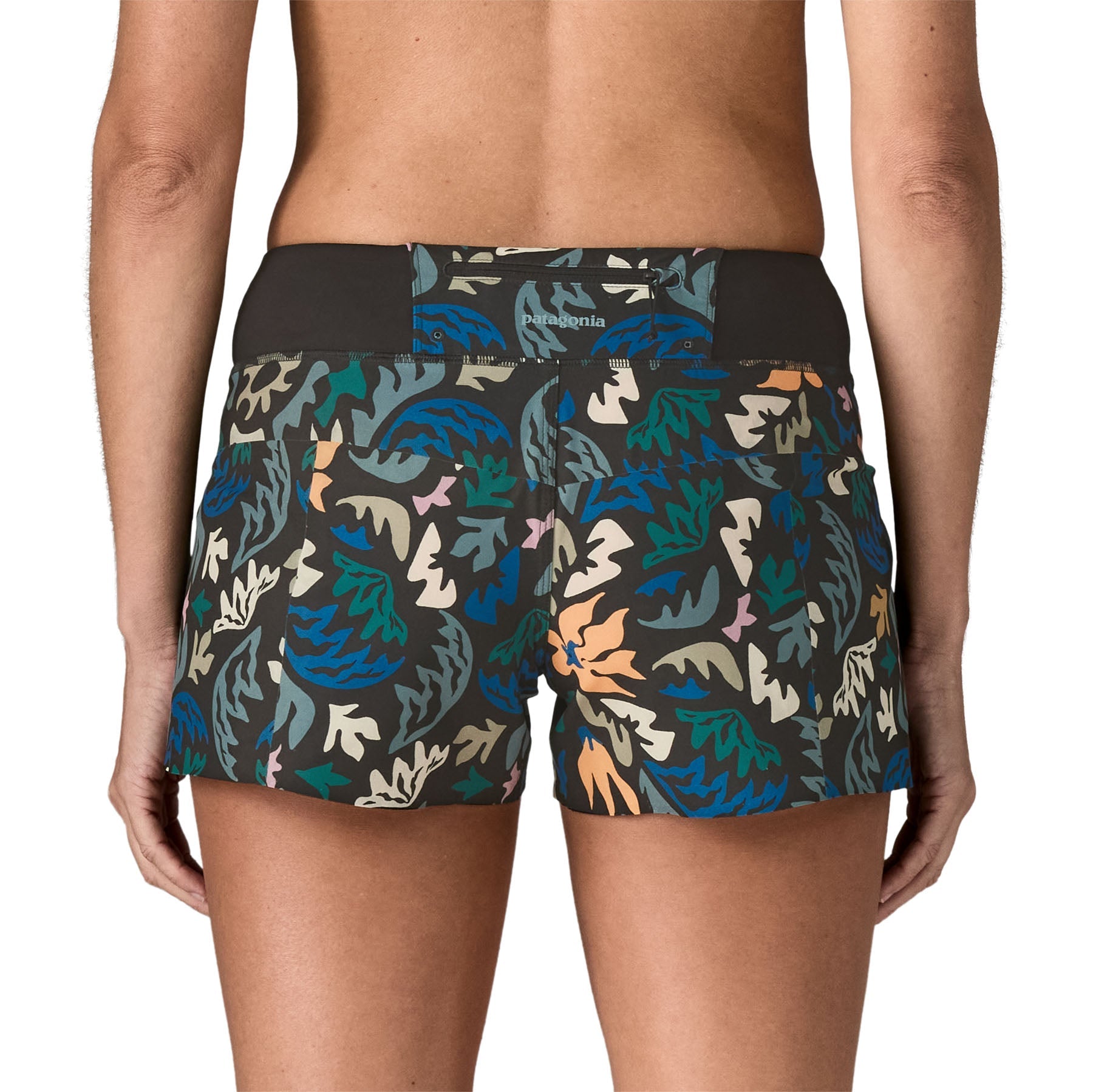 Women's Stretch Hydropeak Surf Shorts in Kaleido: Black | Patagonia Bend