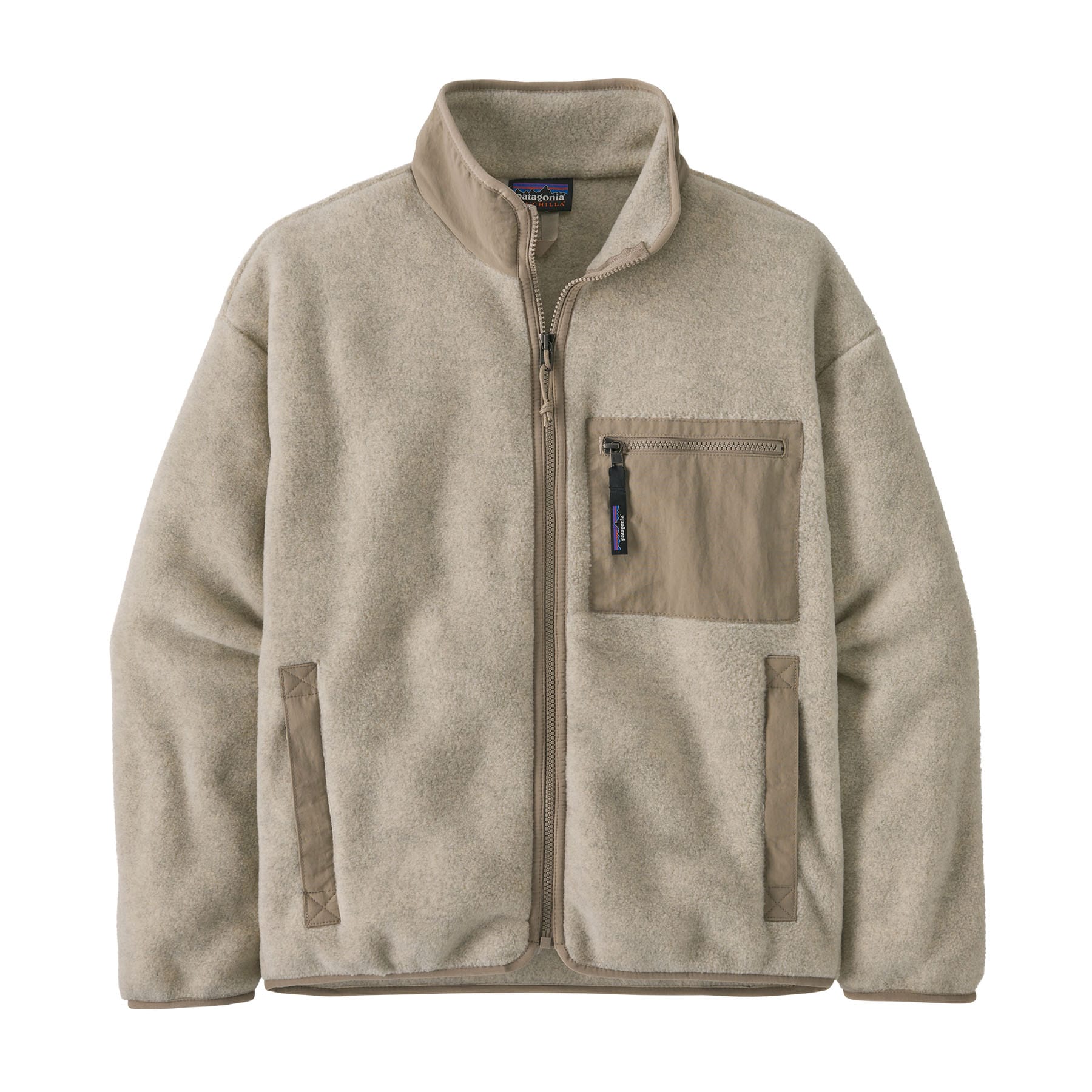 Women's Synchilla® Jacket in Oatmeal Heather w/Seabird Grey | Patagonia Bend