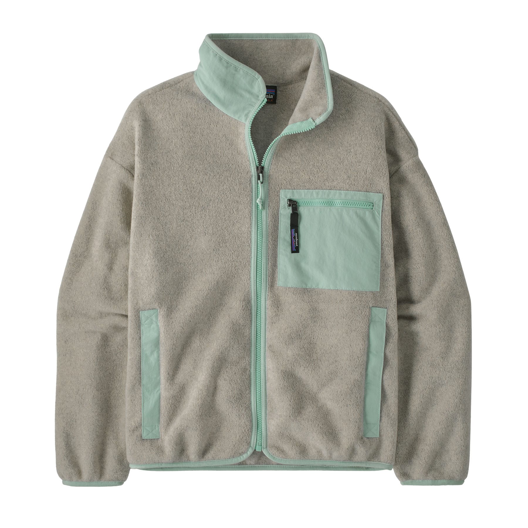 Women's Synchilla® Jacket in Oatmeal Heather w/Thin Ice | Patagonia Bend