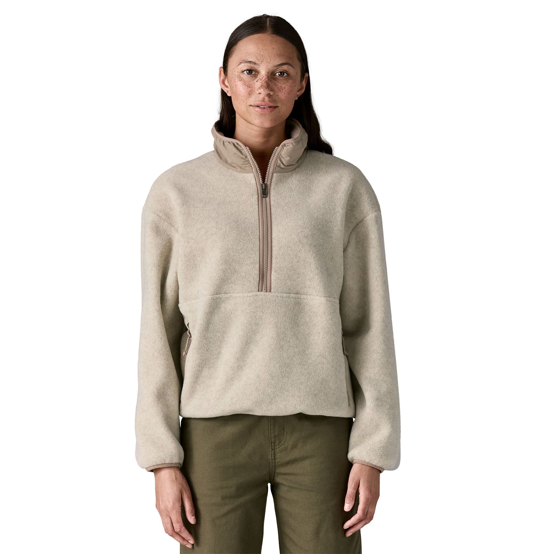Women's Synchilla® Marsupial in Oatmeal Heather w/Seabird Grey | Patagonia Bend