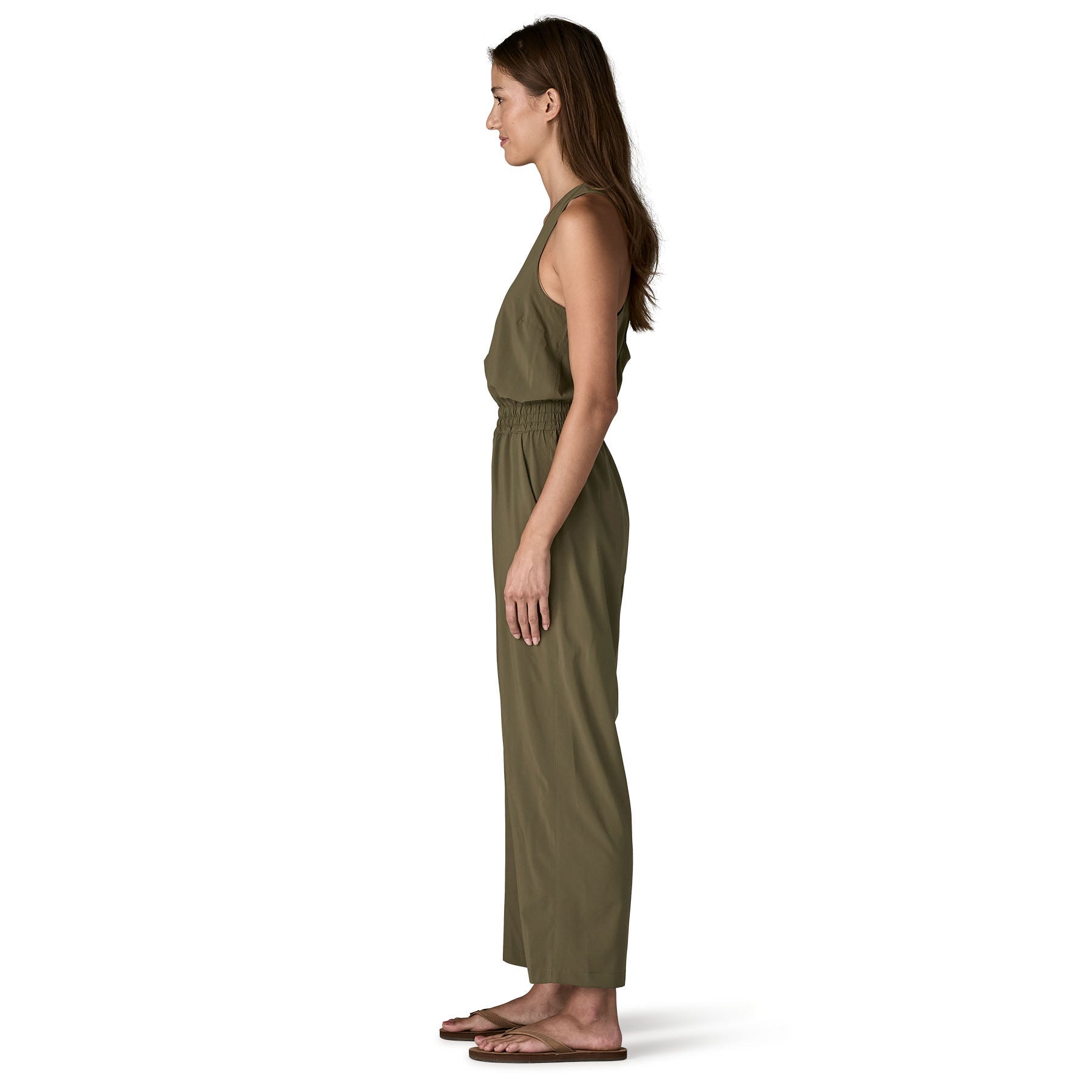 Women's Terrebonne Traveler Jumpsuit in Basin Green | Patagonia Bend