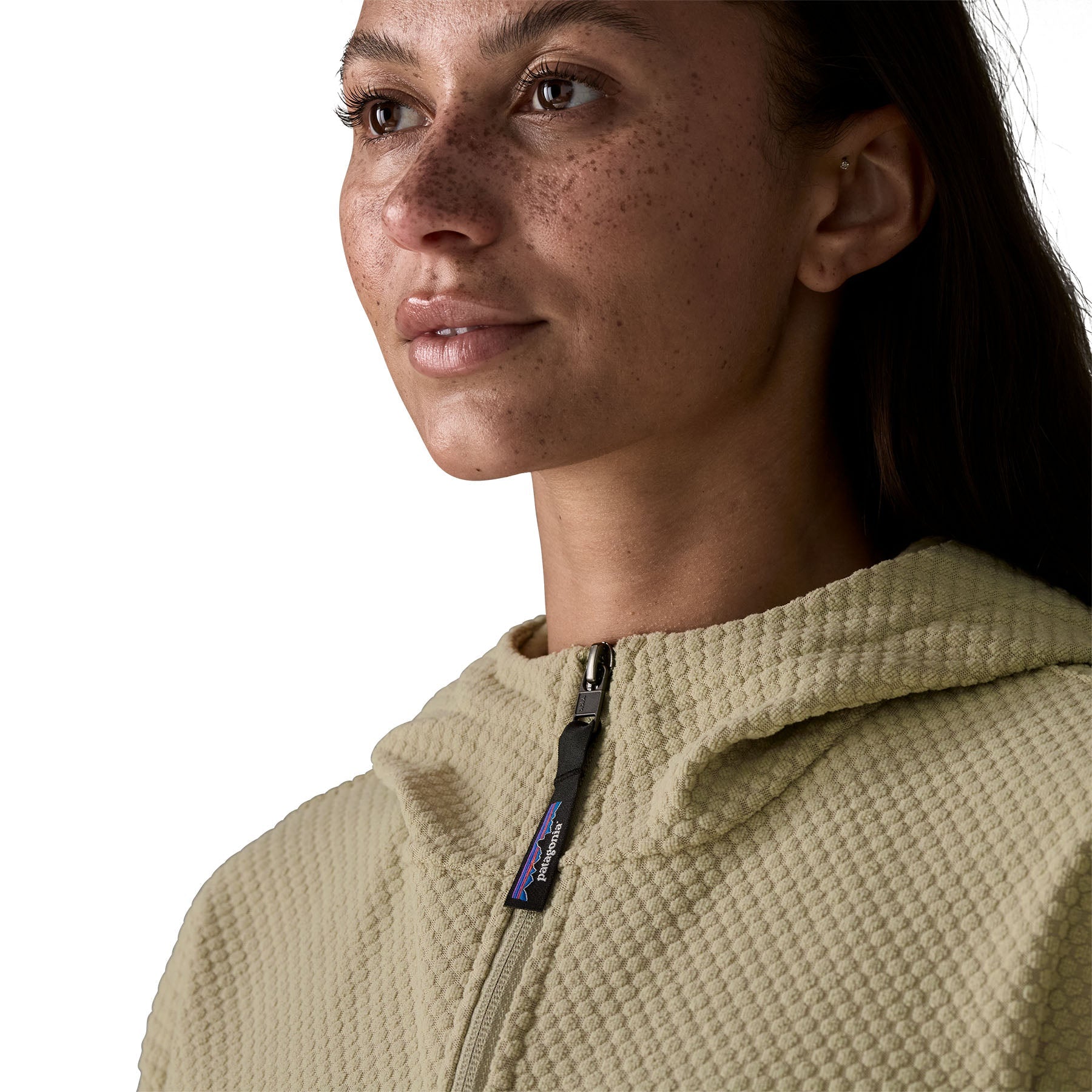 Women's Textured Fleece Hoody in WEATHERED STONE | Patagonia Bend