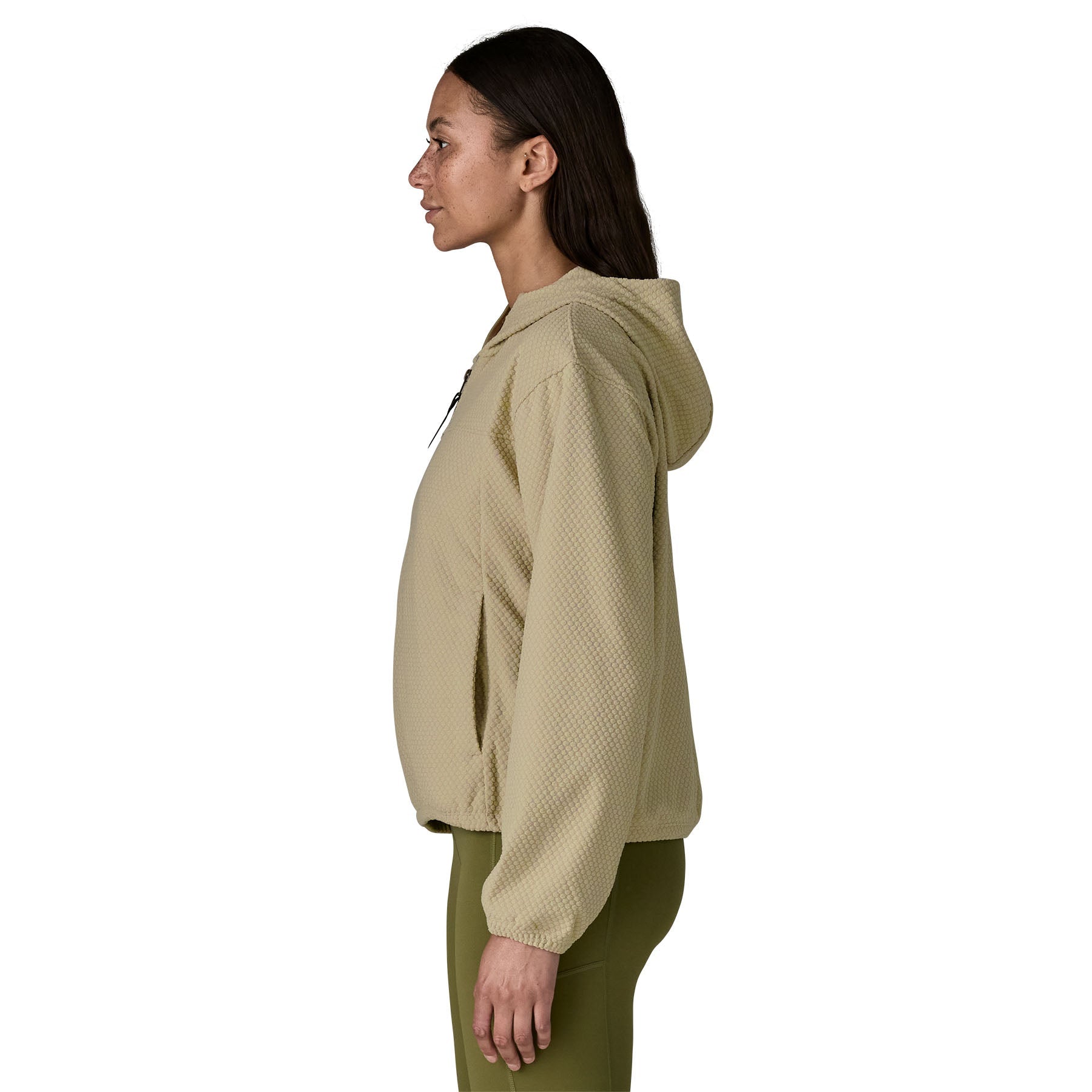 Women's Textured Fleece Hoody in WEATHERED STONE | Patagonia Bend