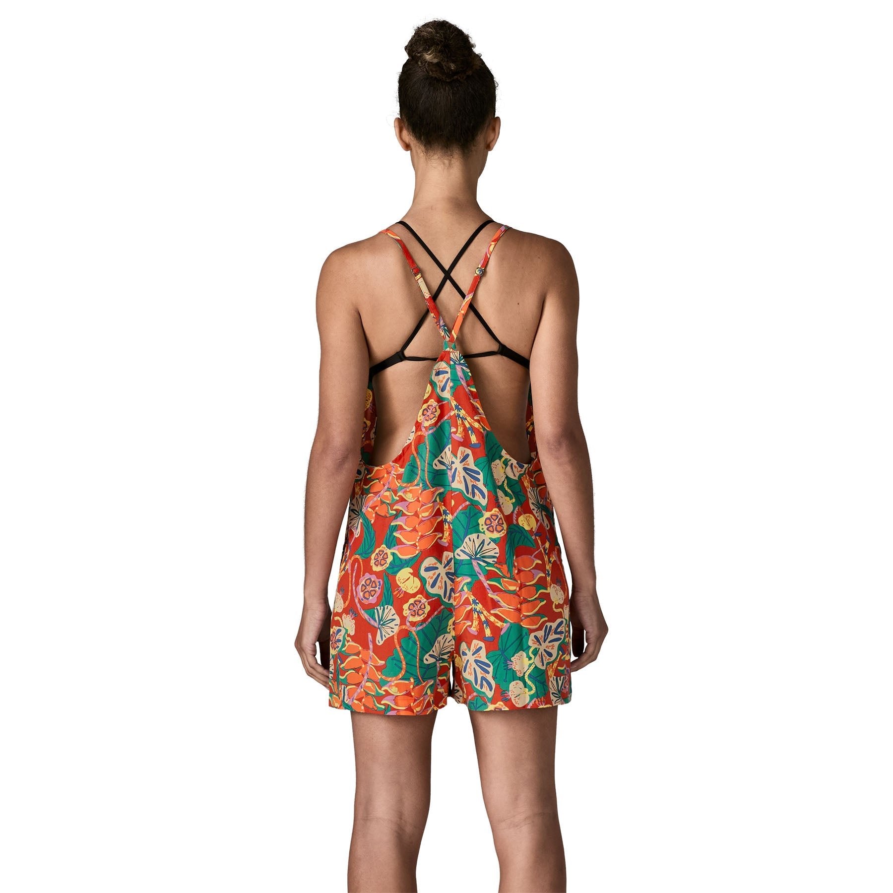 Women's Tidal Threads Romper in Tropiclimb: Hot Ember | Patagonia Bend