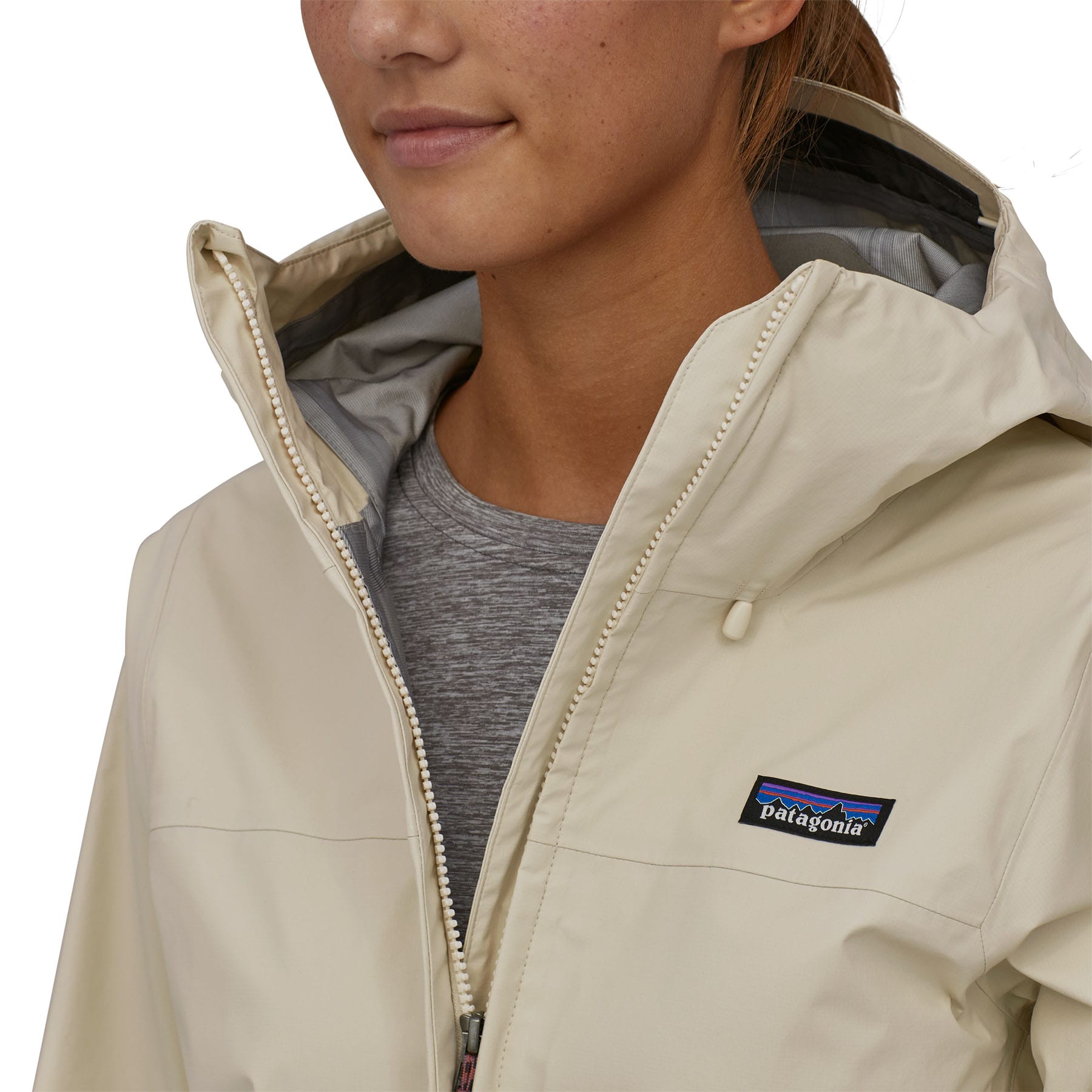 W's Torrentshell 3L Rain Jacket in Wool White | Patagonia Bend