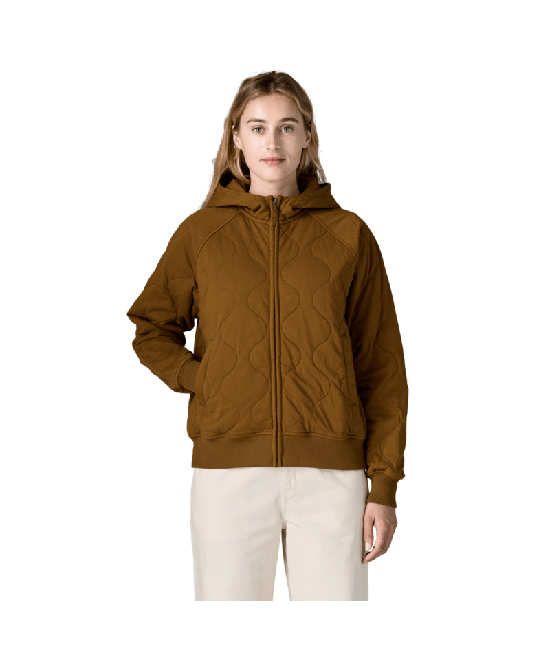 Women's Daily Quilted Hoody in Wolf Brown, Alternate View 1 | Patagonia