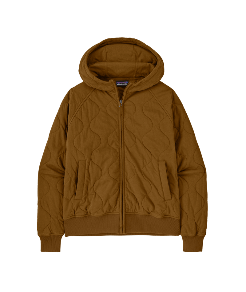 Women's Daily Quilted Hoody in Wolf Brown | Patagonia