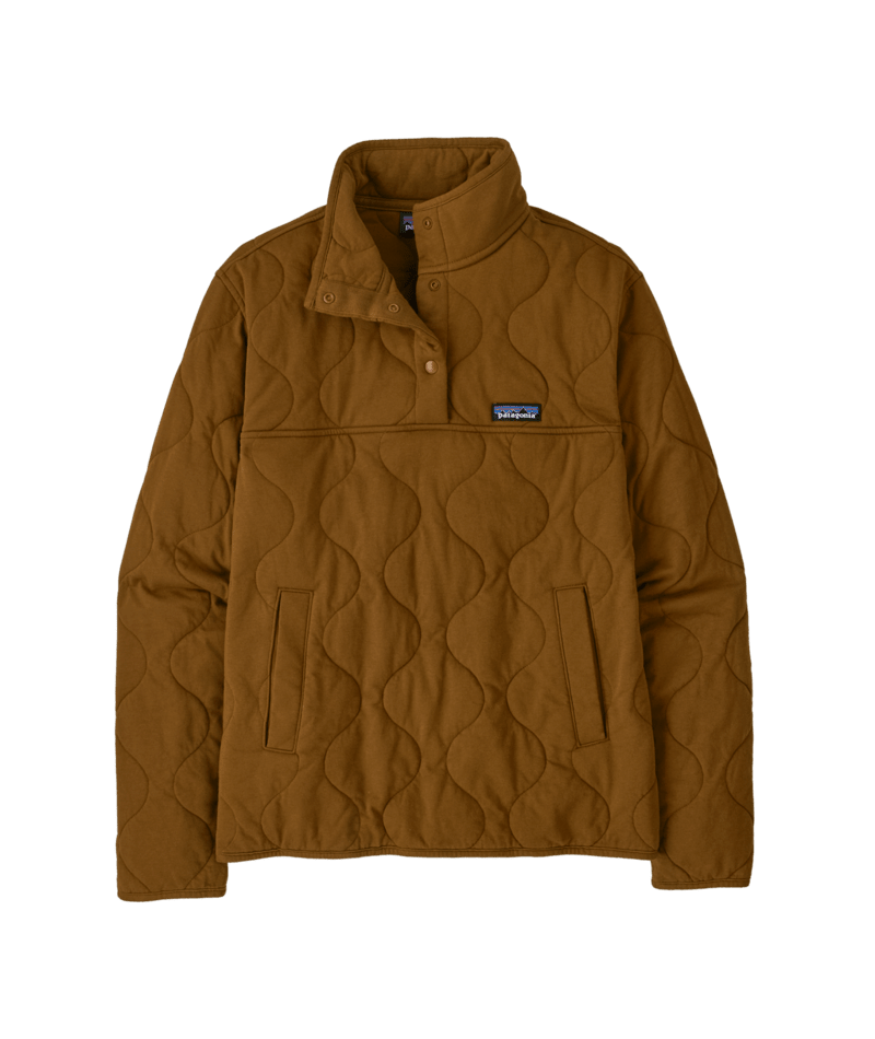 Women's Daily Quilted Snap-T Pullover in Wolf Brown | Patagonia