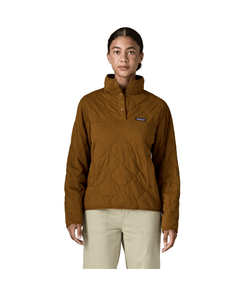 Women's Daily Quilted Snap-T Pullover in Wolf Brown, Alternate View 1 | Patagonia