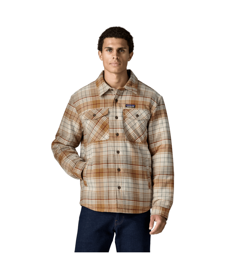 Men's Lightweight Insulated Fjord Flannel Shirt in Depth: Nest Brown | Photo 2 | Patagonia