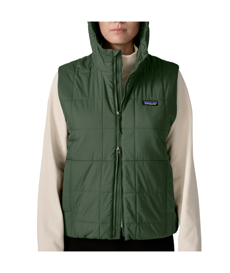 Women's Light Gust Hooded Vest in Canopy Green | Photo 5 | Patagonia