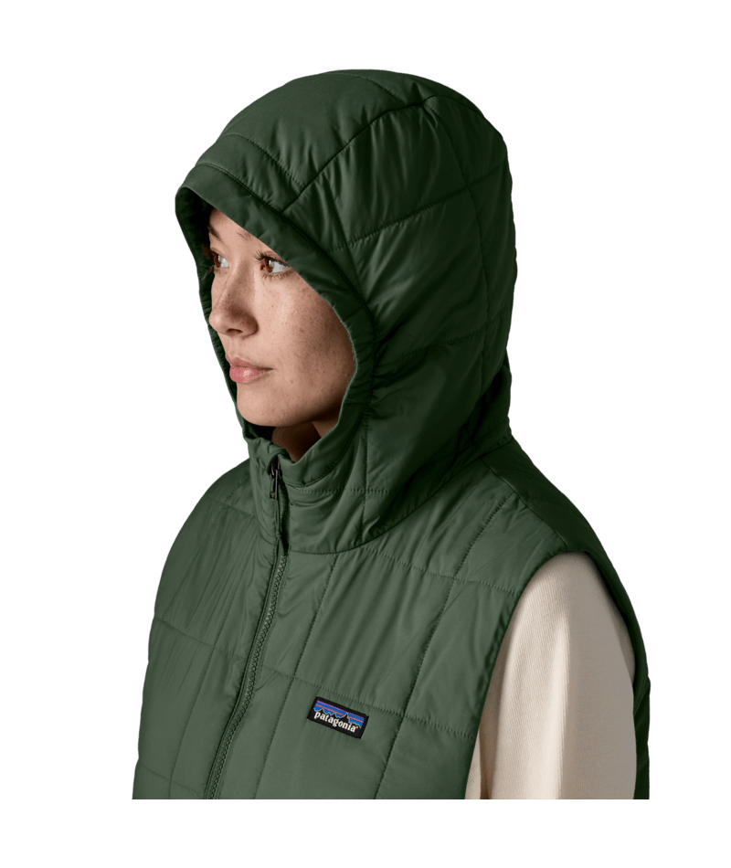 Women's Light Gust Hooded Vest in Canopy Green | Photo 6 | Patagonia