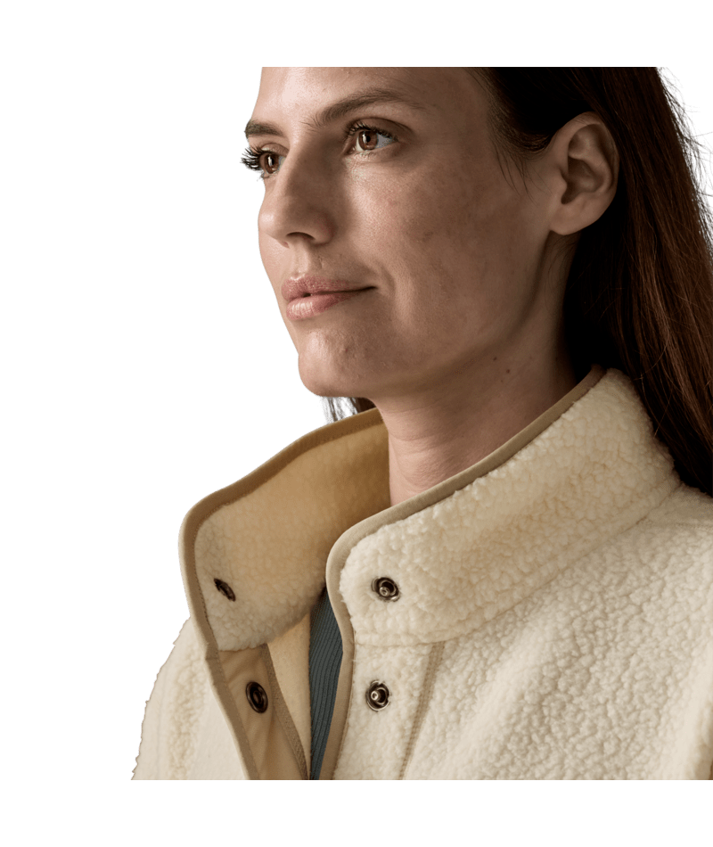 Women's Retro Pile Coat in Natural, Alternate View 4 | Patagonia