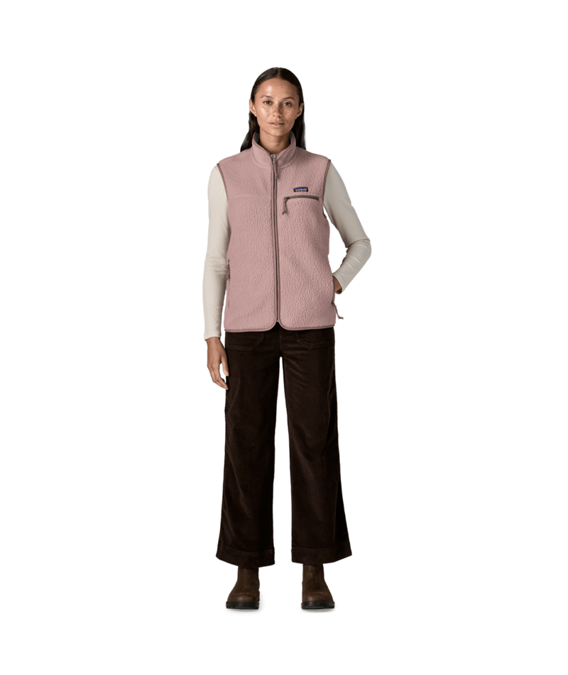 Women's Retro Pile Vest in Stingray Mauve, Alternate View 3 | Patagonia