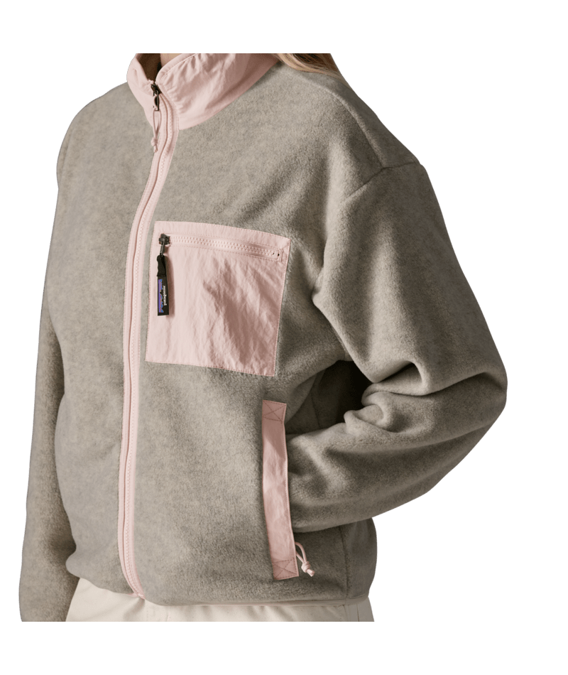 Women's Synchilla Jacket in Oatmeal Heather w/Pink Frost | Photo 5 | Patagonia