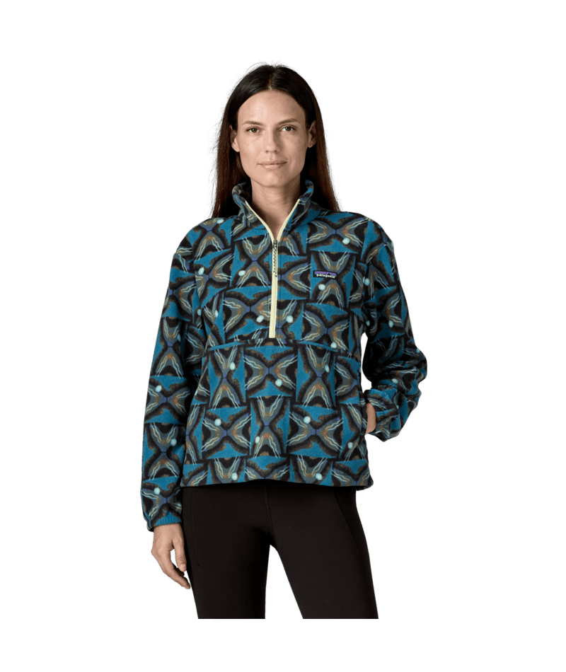 Women's Micro D 1/2 Zip Fleece Pullover in Deep Freeze: Black, Alternate View 1 | Patagonia