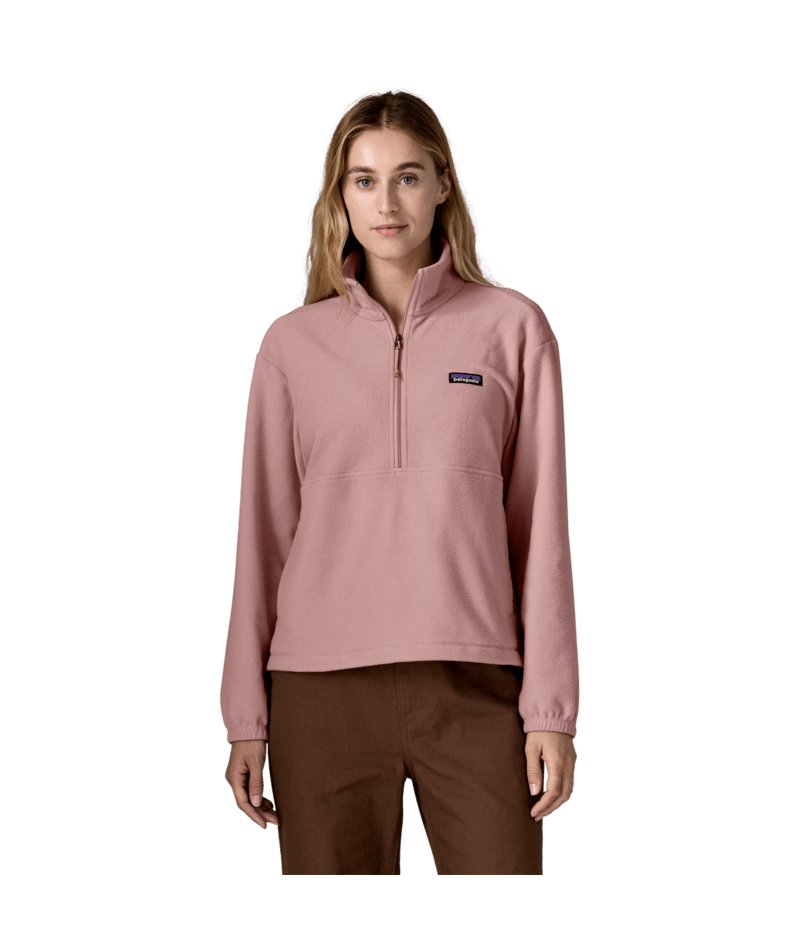 Women's Micro D 1/2 Zip Fleece Pullover in Fuzzy Mauve, Alternate View 1 | Patagonia