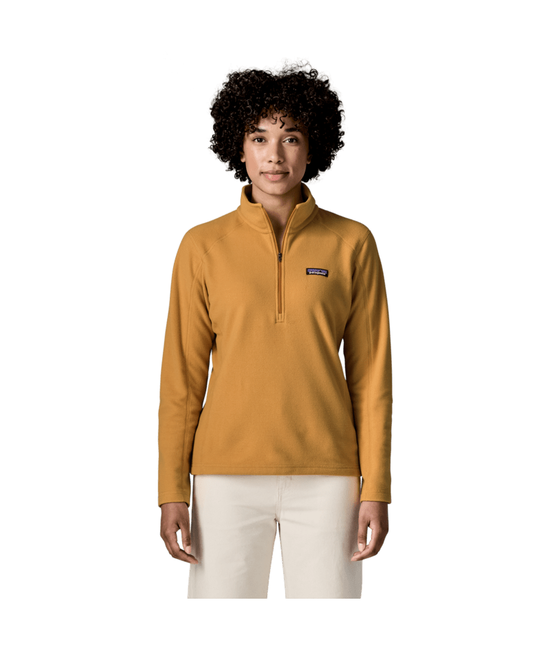 Women's Micro D 1/4 Zip in Dried Mango, Alternate View 1 | Patagonia