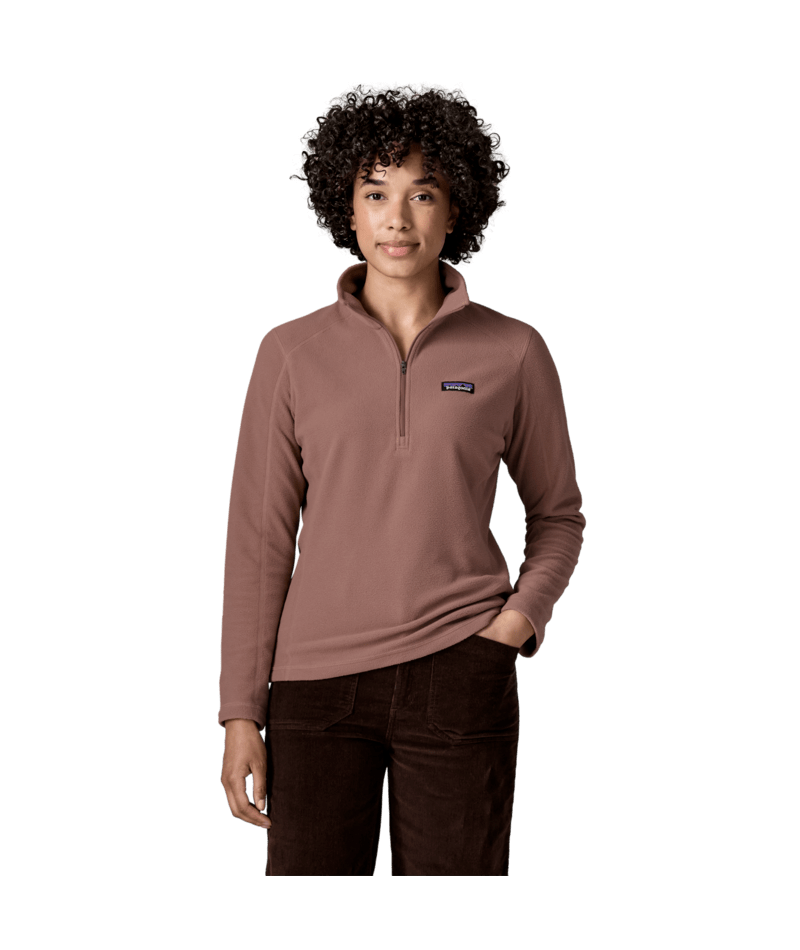 Women's Micro D 1/4 Zip in Moonrise Taupe, Alternate View 1 | Patagonia