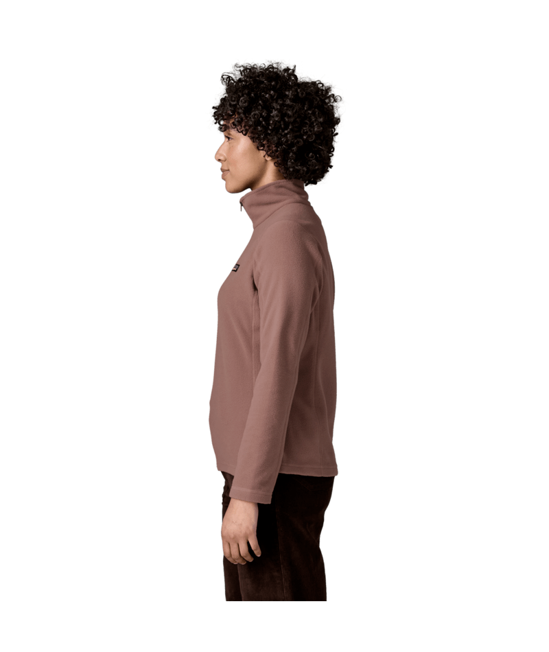 Women's Micro D 1/4 Zip in Moonrise Taupe, Alternate View 3 | Patagonia