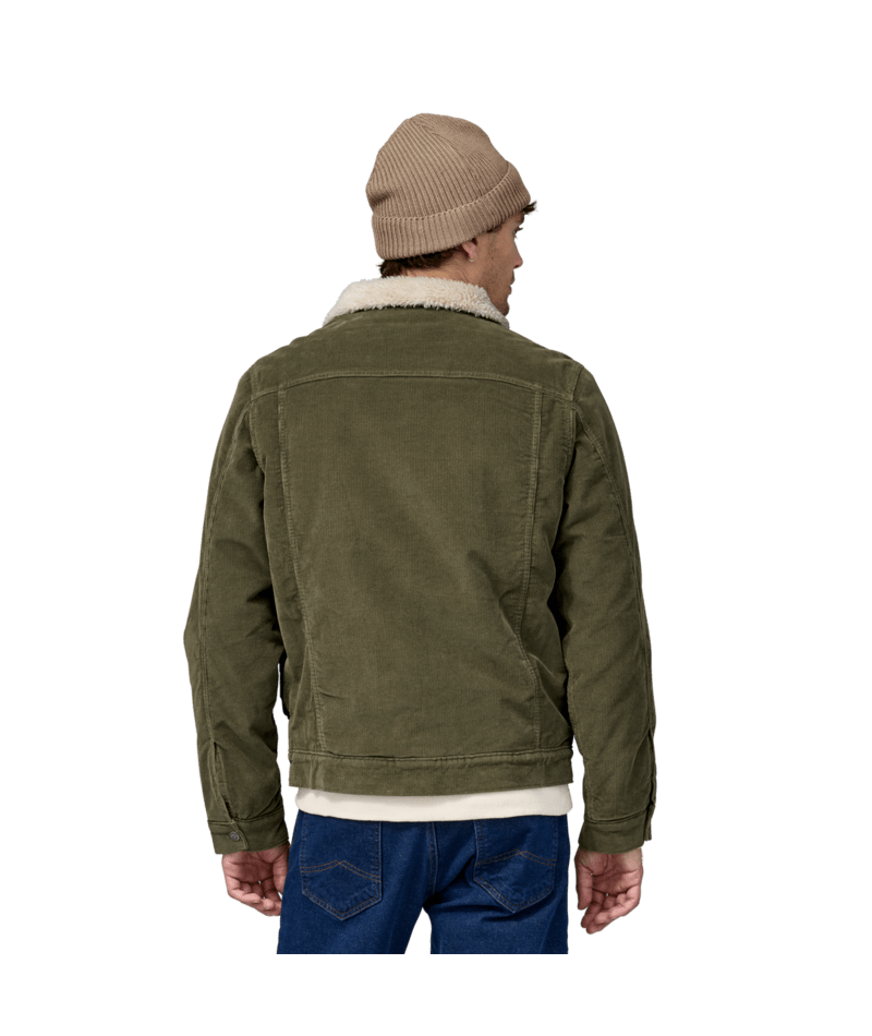 Men's Pile Lined Trucker Jacket in Basin Green | Photo 3 | Patagonia