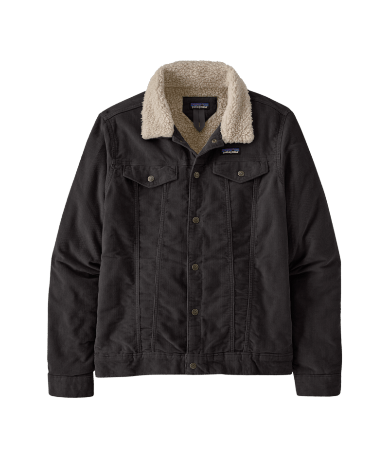 Men's Pile Lined Trucker Jacket in Ink Black | Photo 1 | Patagonia