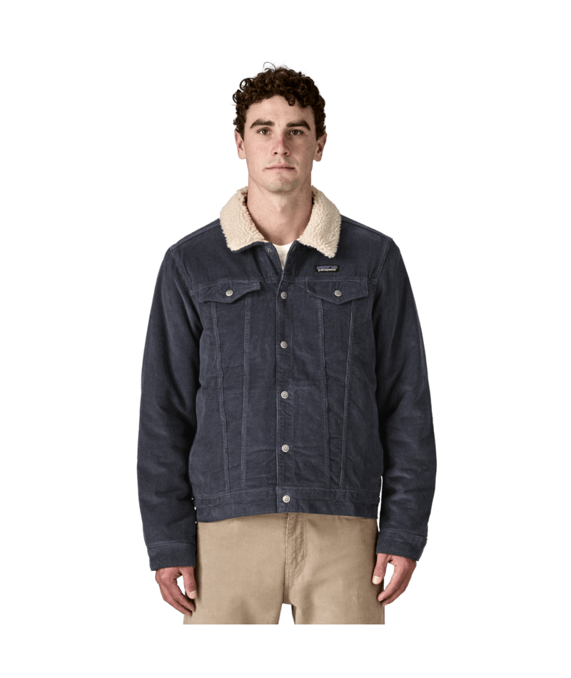 Men's Pile Lined Trucker Jacket in Smolder Blue | Photo 2 | Patagonia