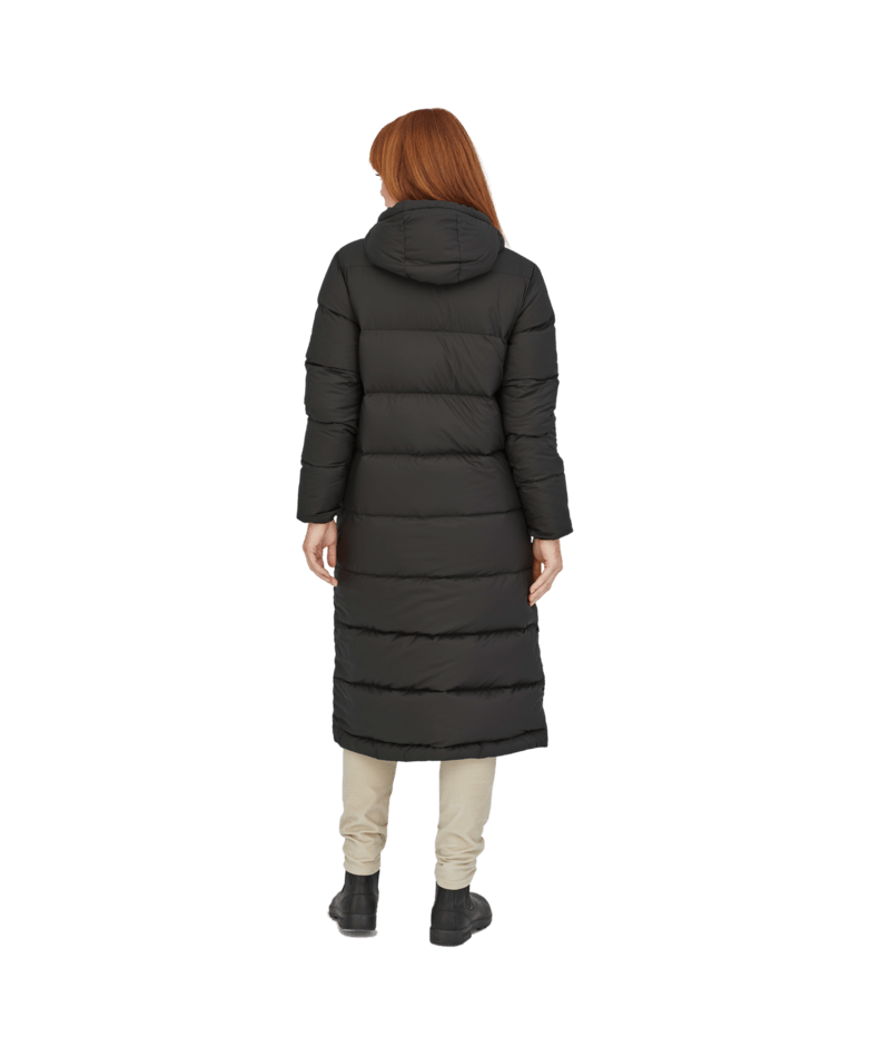 Women's Silent Down Long Parka in Black | Photo 3 | Patagonia