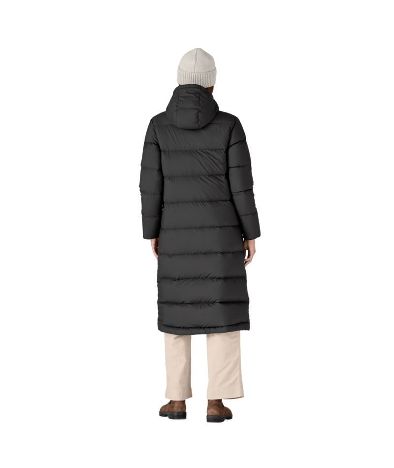 Women's Silent Down Long Parka in Black | Photo 6 | Patagonia