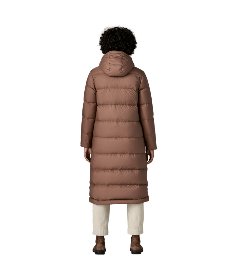 Women's Silent Down Long Parka in Berm Brown | Photo 3 | Patagonia
