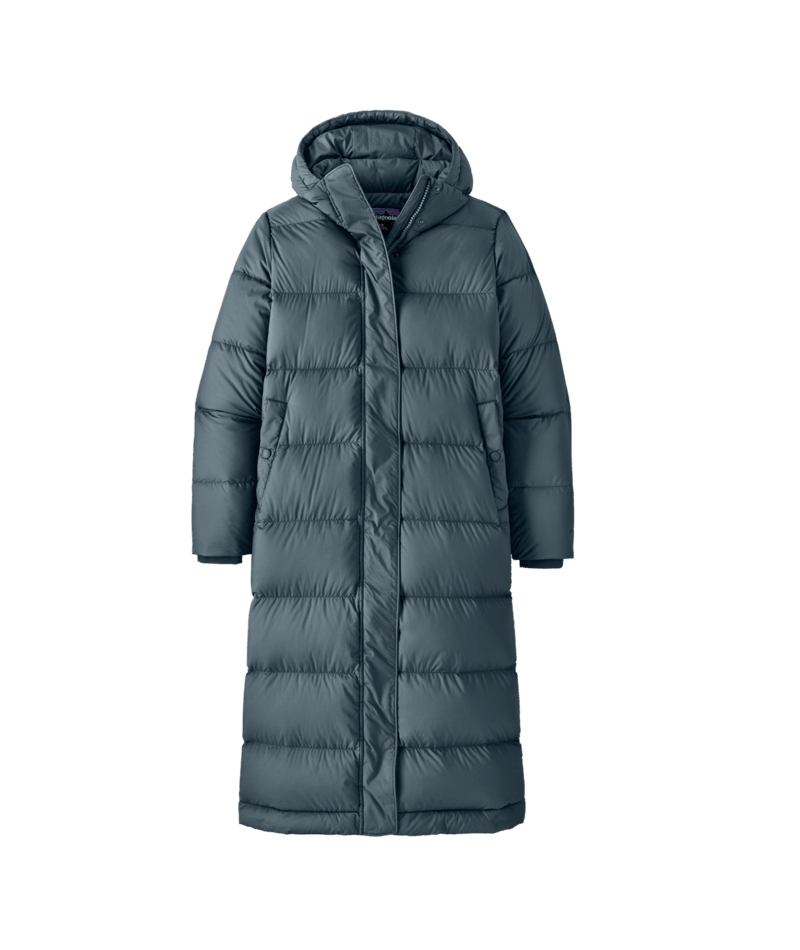 Women's Silent Down Long Parka in Summit Blue | Photo 1 | Patagonia