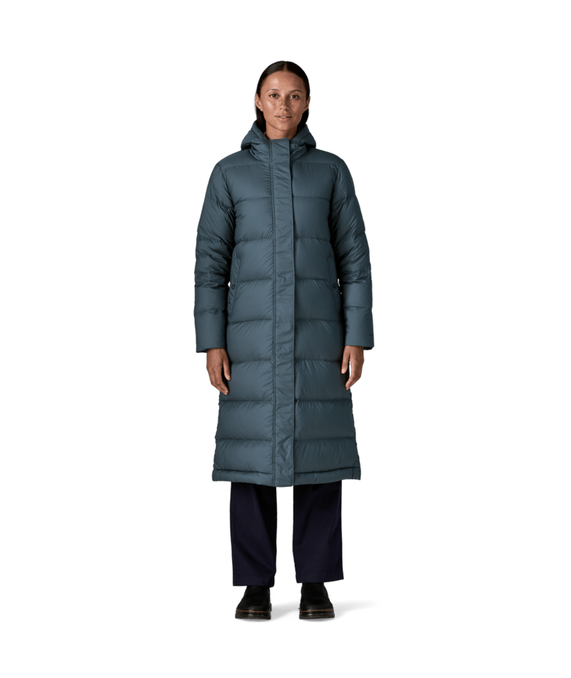 Women's Silent Down Long Parka in Summit Blue | Photo 2 | Patagonia