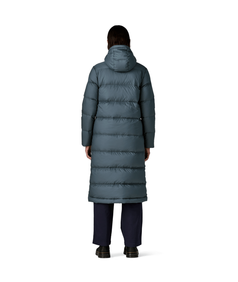 Women's Silent Down Long Parka in Summit Blue | Photo 3 | Patagonia