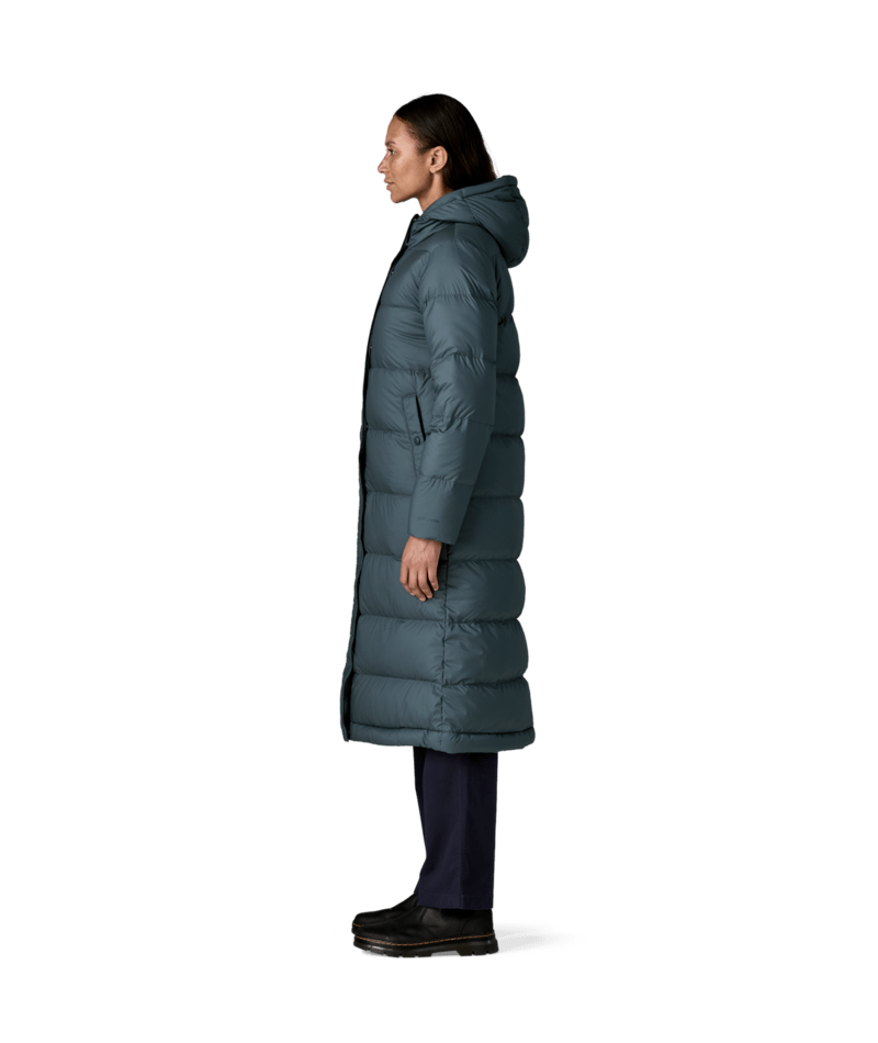 Women's Silent Down Long Parka in Summit Blue | Photo 4 | Patagonia