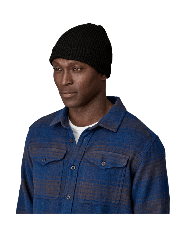 Fishermans Rolled Beanie in Black | Photo 4 | Patagonia
