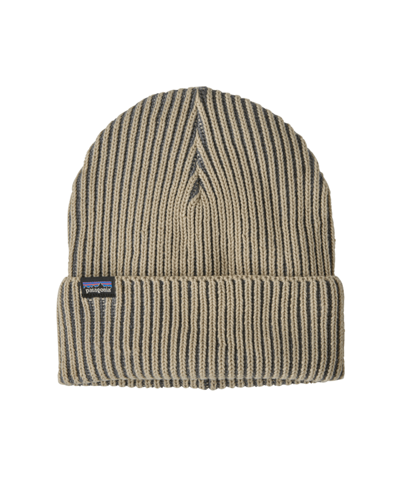 Fishermans Rolled Beanie in Contrast Stripe: Weathered Stone | Photo 1 | Patagonia