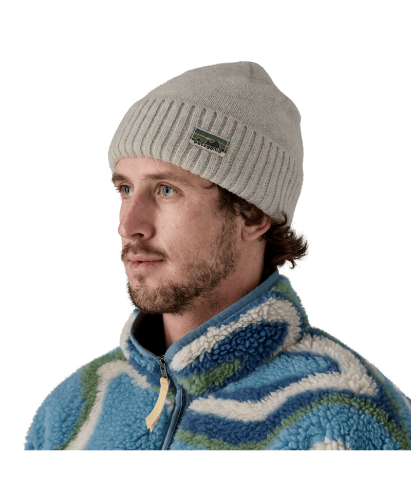 Brodeo Beanie in OG Legacy Label: Crisp Grey | Photo 2 | Patagonia