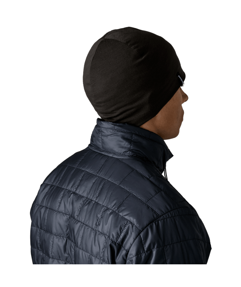 Overlook Merino Wool Liner Beanie in Black | Photo 3 | Patagonia