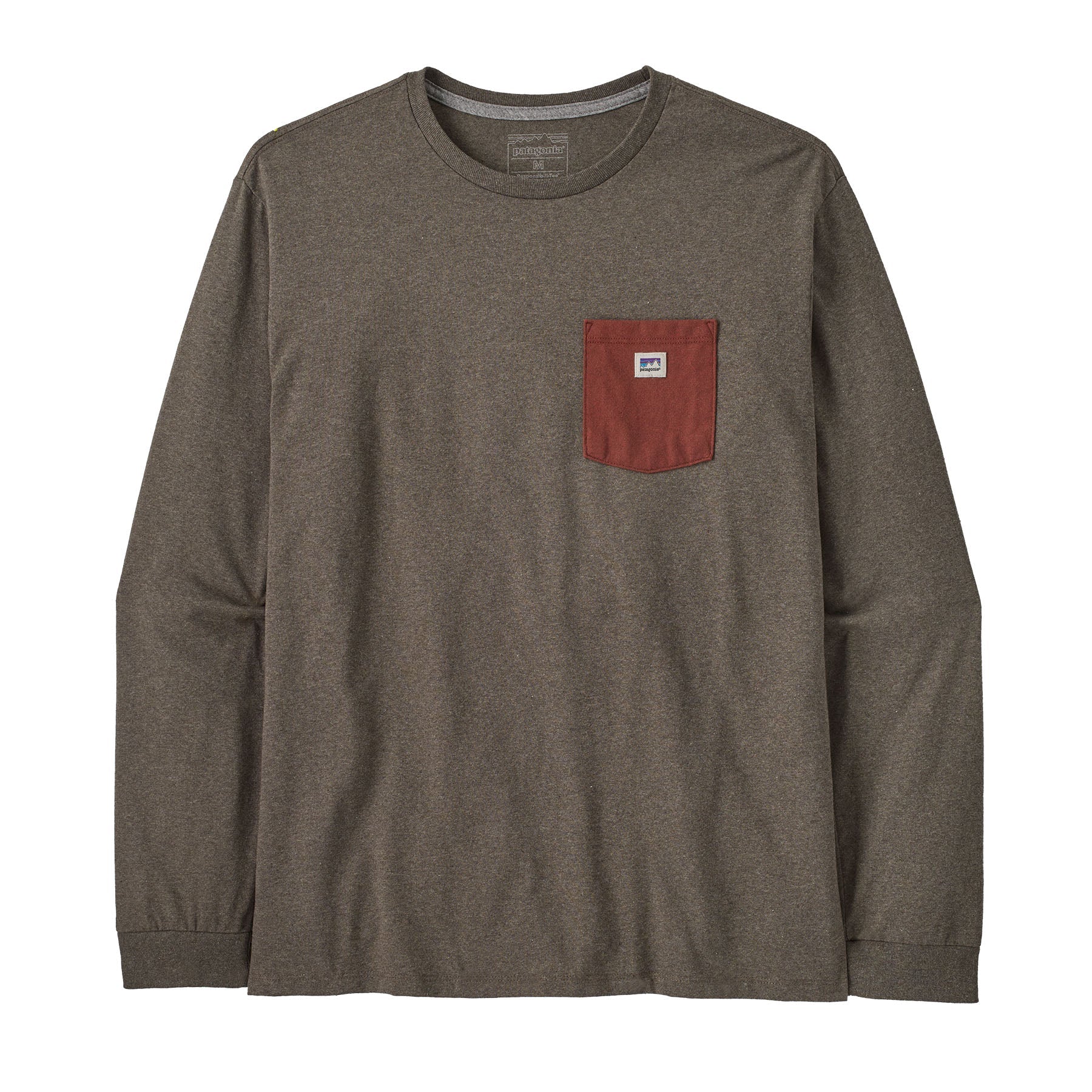 Men's Long-Sleeved Shop Sticker Pocket Responsibili-Tee