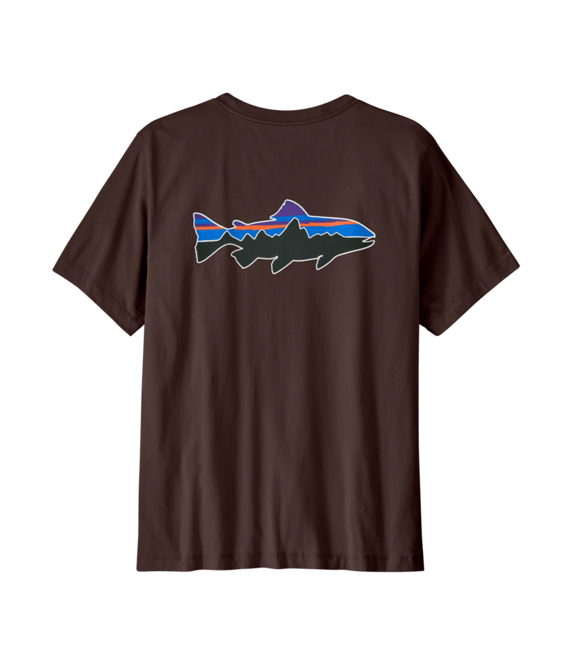 Men's Fitz Roy Trout T-Shirt in Den Brown | Photo 1 | Patagonia