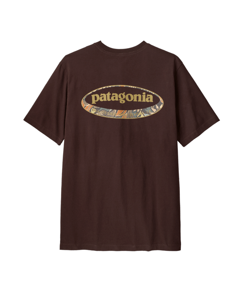 Men's '95 Oval Logo T-Shirt in Den Brown: Heliotropic | Photo 1 | Patagonia
