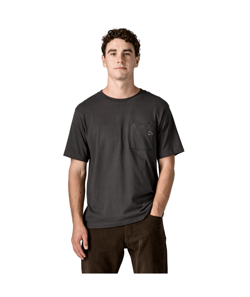 Men's Fitz Roy Massif Pocket Tee in Ink Black | Photo 2 | Patagonia
