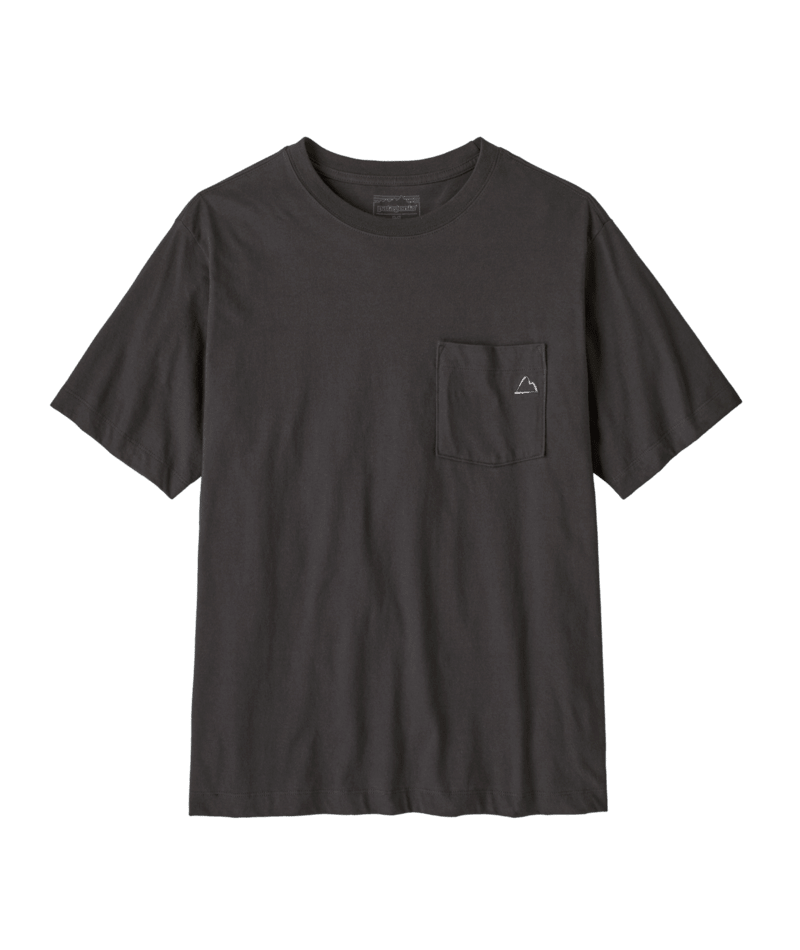Men's Fitz Roy Massif Pocket Tee in Ink Black | Photo 1 | Patagonia
