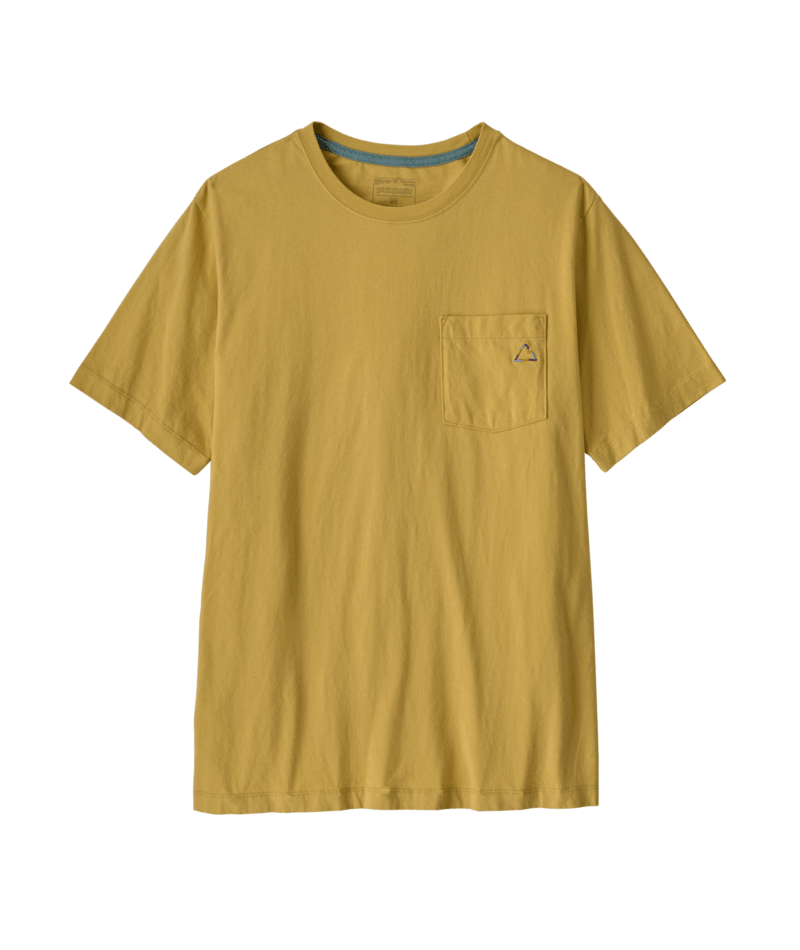 Men's Fitz Roy Massif Pocket Tee in Lynx Tan | Photo 1 | Patagonia