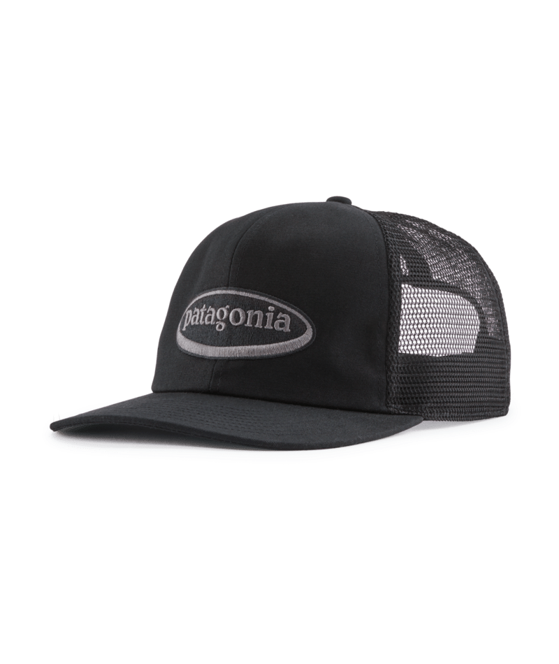 Relaxed Trucker Hat in 95 Oval Logo: Black | Photo 1 | Patagonia